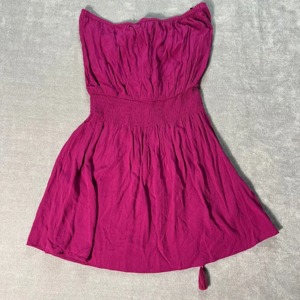 White‎ House Black Market Halter Coverup Dress Midnight Orchid Magenta Small NEW